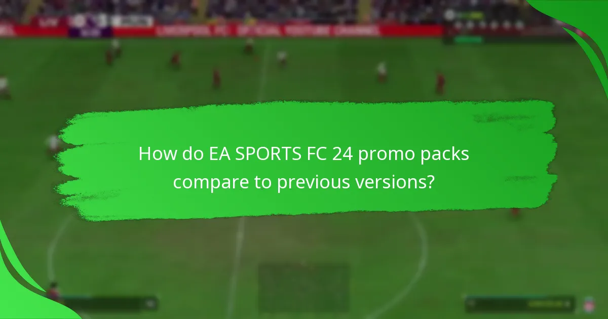 What contents can players expect in EA SPORTS FC 24 promo packs?